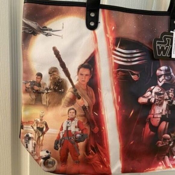Disney Loungefly Star Wars Tote Bag Purse The Force Awakens NWT - Picture 4 of 11